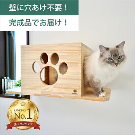 壁掛け キャットステップ トンネル ハウス 木製 穴あけ不要 完成品 NEKOIRI 耐荷重30kg キャットウォーク キャットハウス キャットタワー ネコベッド 大型ネコ 取付簡単 工具不要 ネジ穴不要 賃貸OK 職人手仕上げ ストレス解消 運動不足 石膏ボード DIY インテリア かわいい