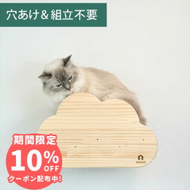 壁掛け キャットステップ 雲型 木製 穴あけ不要 完成品 NEKOIRI 耐荷重20kg キャットウォーク キャットハウス キャットタワー 階段 大型ネコ 取付簡単 工具不要 ネジ穴不要 賃貸OK 職人手仕上げ ストレス解消 運動不足 石膏ボード DIY インテリア かわいい