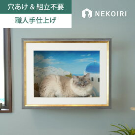 壁掛け キャットウォーク キャットステップ 絵画 賃貸OK 穴あけ不要 壁を傷つけない NEKOIRI ネジ穴不要 取付簡単 工具不要 組立不要 完成品 ストレス解消 運動不足 遊び場 耐荷重30kg 職人手仕上げ キャットハウス キャットタワー 階段 大型ネコ DIY インテリア