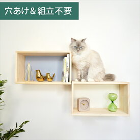 壁掛け キャットステップ シェルフステップ 木製 穴あけ不要 完成品 NEKOIRI 耐荷重20kg キャットウォーク キャットハウス キャットタワー 階段 大型ネコ 取付簡単 工具不要 ネジ穴不要 賃貸OK 職人手仕上げ ストレス解消 運動不足 石膏ボード DIY インテリア かわいい