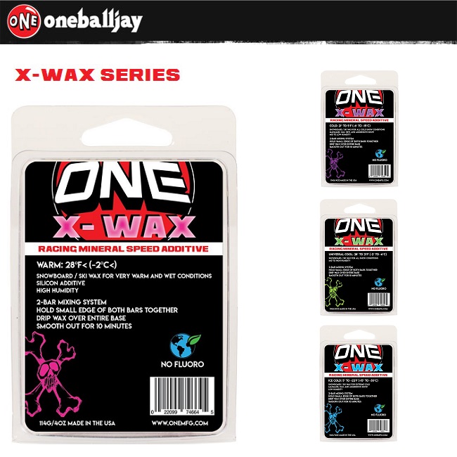ONE MFG 滑走ワックス お見舞い チューンナップ X-WAXシリーズ114g ホットワックス 当店一番人気 ONEBALLJAY スノーボード用ワックス