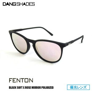 �T���O���X DANG SHADES �_���E�V�F�C�f�B�[�Y FENTON Black Soft x Rose Mirror Polarized(�Ό������Y) �t�� �H�~