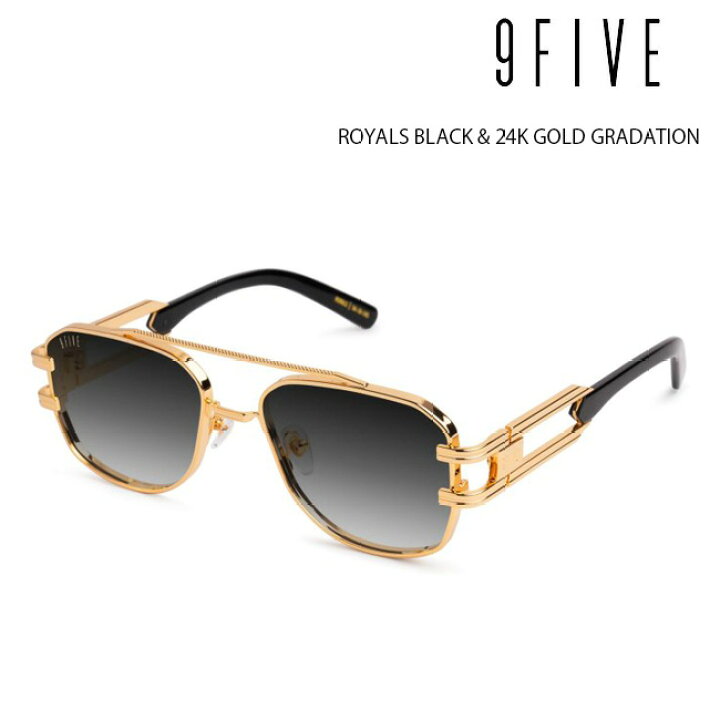楽天市場】サングラス 9five ROYALS Black & 24K Gold Gradation 