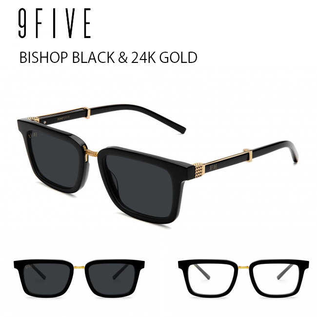 サングラス ナインファイブ 9five BISHOP Black & 24k Gold スケート
