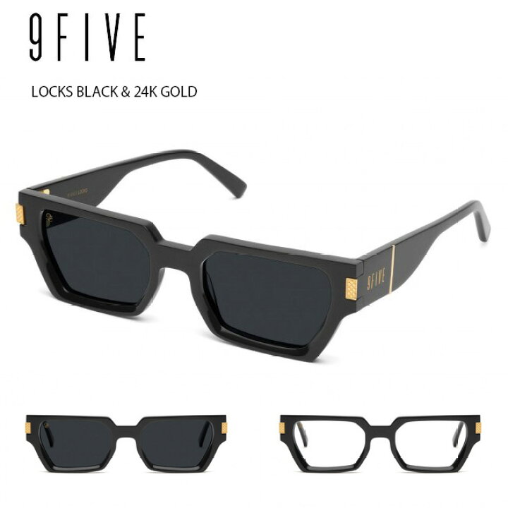 楽天市場】サングラス 9five LOCKS Black & 24k Gold ナインファイブ  