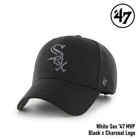 【5/25限定 最大P31倍】47 キャップ '47 Brand フォーティセブン MVP White Sox Black x Charcoal Logo MLB CAP シカゴ ホワイトソックス エムブイピー ブラック x チャコールロゴ メジャーリーグ