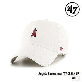 キャップ フォーティセブン '47 Angels CLEAN UP Base Runner White MLB CAP ロサンゼルス エンゼルス クリーンナップ ベースランナー ミニロゴ メジャーリーグ