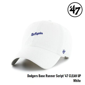 キャップ フォーティセブン '47 Dodgers CLEAN UP Base Runner Script White MLB CAP ロサンゼルス ドジャース クリーンナップ ベースランナー ミニロゴ メジャーリーグ