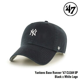 キャップ フォーティセブン '47 Yankees CLEAN UP Base Runner Black MLB CAP ニューヨーク ヤンキース クリーンナップ ベースランナー ミニロゴ メジャーリーグ