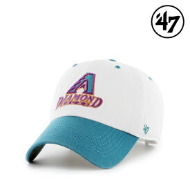 キャップ フォーティセブン '47 Diamond Backs Double Header Diamond White x Dark Teal MLB CAP アリゾナ・ダイヤモンドバックス クリーンナップ メジャーリーグ