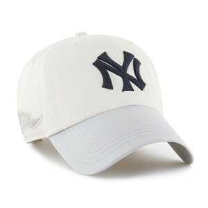 47 �L���b�v '47 Brand �t�H�[�e�B�Z�u�� GRAND STAND CLEAN UP Cooperstown Yankees Bone x Gray MLB CAP NY �����L�[�X ���W���[���[�O �t �� �H �~