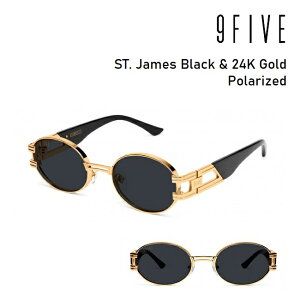�T���O���X 9FIVE ST. James Black & 24K Gold / Polarized �Ό������Y �i�C���t�@�C�u/�X�P�[�g HIP HOP�E��NBA������x��