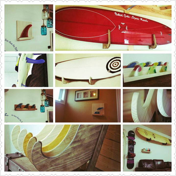 AquaRideo アクアリデオ お気に入りを飾ろう 木製 ボード ラック パラレル ブラック 買物