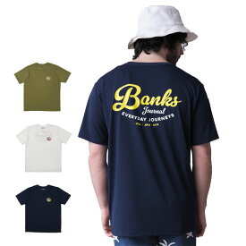 ドライ素材 Tシャツ BANKS JOURNAL バンクス LOGO SURF TEE 速乾性 メンズ 半袖T サーフTEE