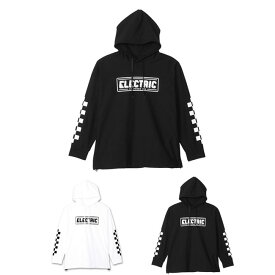 UV カット ドライ素材 ELECTRIC エレクトリック CHECKER DRY HOOD フード ロンティー 長袖 フィッシング 釣り サーフィン ラッシュガード 春夏