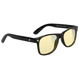 【5/25限定 最大P31倍】ゲーミンググラス Glassy グラッシー LEONARD Black/Yellow Lens Gaming Glasses レオナルド PC眼鏡