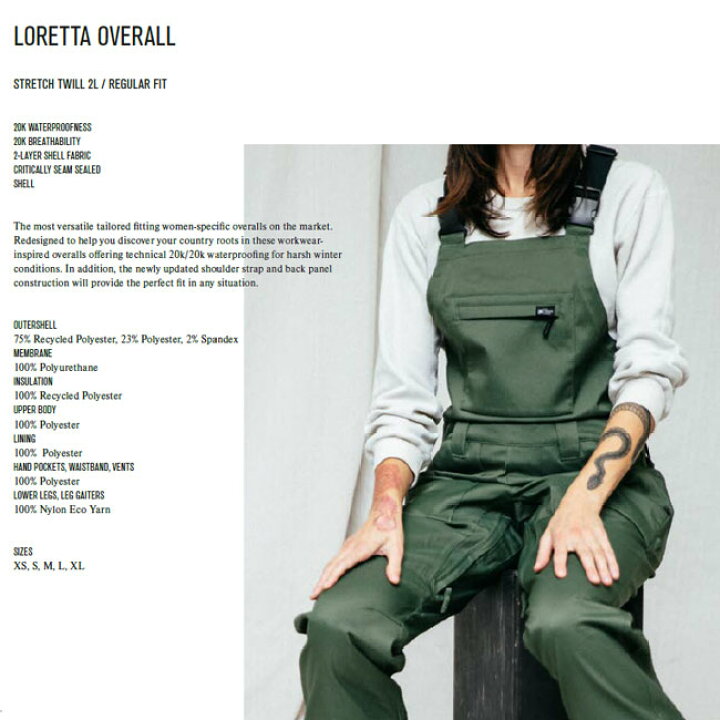 楽天市場】エルワン パンツ L1 LORETTA OVERALL レディース 23-24 
