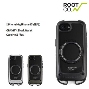 ROOT CO. ���[�g�R�[ iPhone16e iPhone17e �P�[�X GRAVITY Shock Resist Case Hold Plus. MagSafe�Ή� �ϏՌ� �X�}�z�P�[�X �����O�X�^���h ���K�i