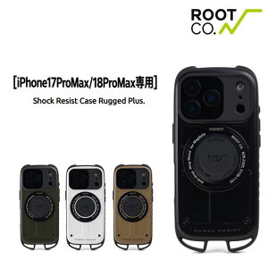 ROOT CO. ���[�g�R�[ GRAVITY Shock Resist Case Rugged Plus. iPhone17ProMax iPhone18ProMax ���p MagSafe �ϏՌ� iPhone�P�[�X �����O�X�^���h GSRUP-4447