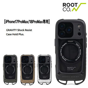ROOT CO. ���[�g�R�[ GRAVITY Shock Resist Case Hold Plus. iPhone17ProMax iPhone18ProMax ���p MagSafe �ϏՌ� iPhone�P�[�X �����O�X�^���h GSHP-4445