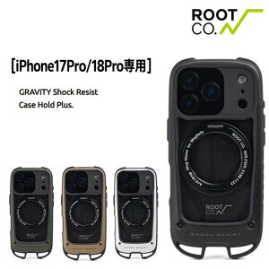 ROOT CO. ���[�g�R�[ GRAVITY Shock Resist Case Hold Plus. iPhone17Pro iPhone18Pro ���p MagSafe �ϏՌ� iPhone�P�[�X �����O�X�^���h GSHP-4444