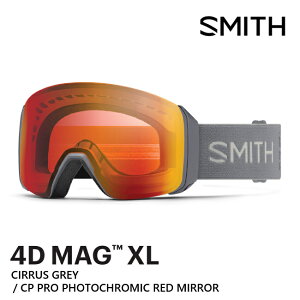 SMITH �S�[�O�� 4D MAG XL CIRRUS GREY CP PRO PHOTOCHROMIC RED MIRROR 26-27 PRO���������Y �t�H�[�f�B�}�O�G�b�N�X�G�� JAPAN FIT ���K�l�Ή� �X�m�[�{�[�h �X�L�[