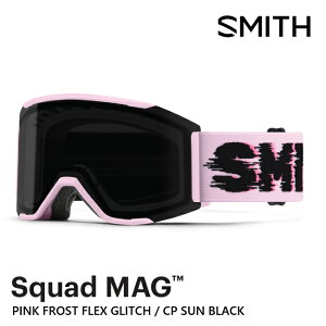 SMITH �S�[�O�� SQUAD MAG �X�J�b�h �}�O PINK FROST FLEX GLITCH CP SUN BLACK 26-27 �N���}�|�b�v JAPAN FIT �A�W�A���t�B�b�g �X�m�[�{�[�h �X�L�[