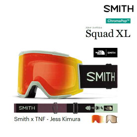 【4/25限定最大P29倍】ゴーグル スミス SMITH SQUAD XL / THE NORTH FACE TNF / CP PHOTOCHROMIC RED MIRROR 23-24 JAPAN FIT アジアンフィット スノーボード スキー