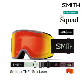 【4/25限定最大P29倍】ゴーグル スミス スカッド SMITH SQUAD / THE NORTH FACE TNF - ERIK LEON 23-24 JAPAN FIT アジアンフィット スノーボード スキー