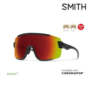 �T���O���X �X�~�X SMITH Wildcat Matte Black (ChromaPop Sun Red Mirror & Clear) ���C���h�L���b�g ASIA FIT �o�R �g���b�L���O �}�E���e���o�C�N �t�� �H�~