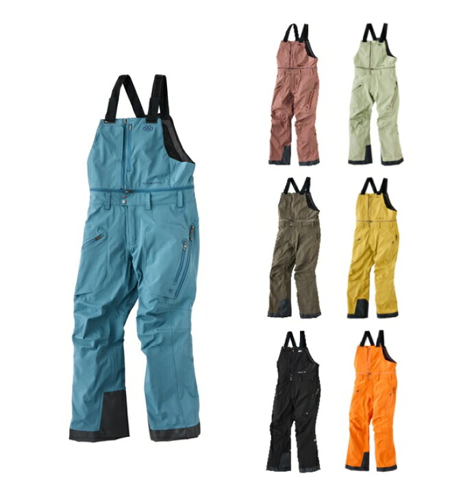 美品】Teton Bros. 分つ TB pants ビブパンツ Sメンズ ブラウン 