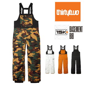 予約 サーティーツー THIRTYTWO BASEMENT BIB ベースメント ビブ メンズ 26-27 スノーボードウェア ビブパンツ 防水透湿 15K 正規品