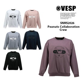 【4/1限定 最大P22.5倍】ベスプ VESP PEANUTS COLLABORATION CREW SNMS2026 スノーボード 撥水トレーナ スヌーピー スノーアパレル