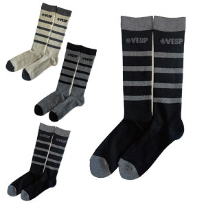 予約 べスプ ソックス VESP Border Knit Socks VPMK1004 25-26 スノーボード 靴下