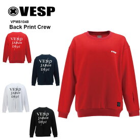 予約 VESP スノーボード ウェア クルーネック Back Print Crew VPMS1048 26-27 メンズ レディース ベスプ 防水 撥水 正規品