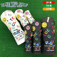 【土日祝も発送】 ブルーティーゴルフ スマイル＆カート シリーズ ヘッドカバー BLUE TEE GOLF HC-012 ド…