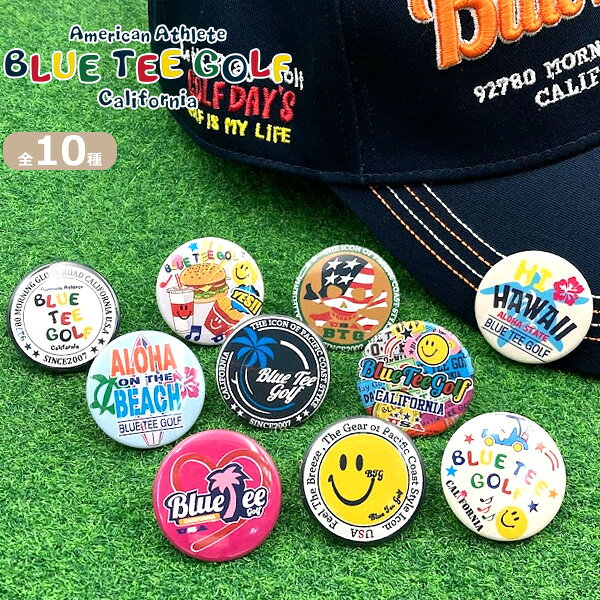【土日祝も発送】 ブルーティーゴルフ 缶バッヂ マグネットマーカー 缶バッチ AC-022 BLUE TEE GOLF AC022