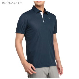 【GWも毎日発送】ミズノ ゴルフ ドライエアロフロー半袖共衿シャツ E2MAA017