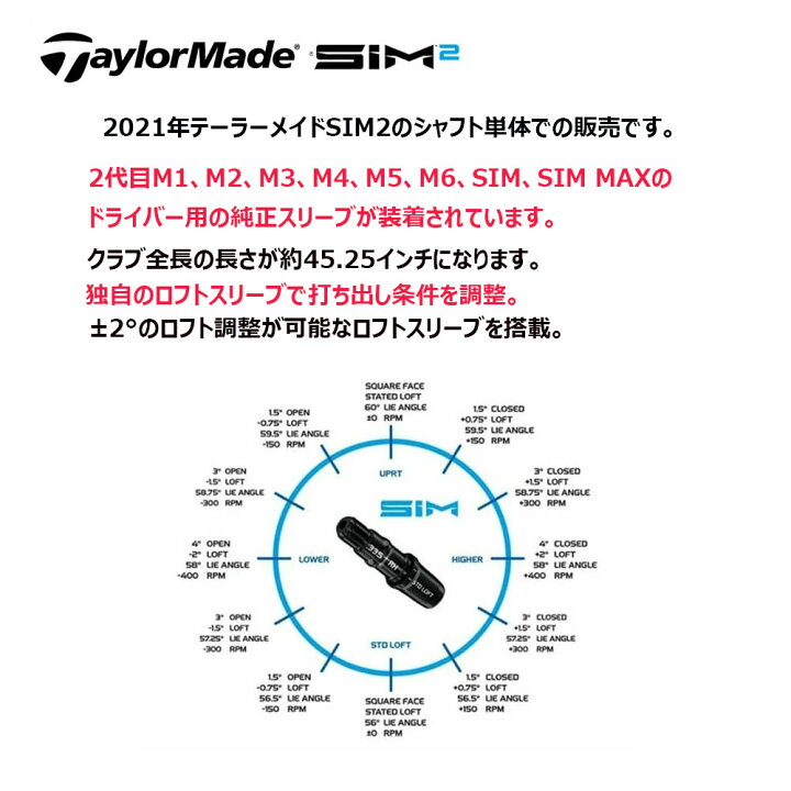 楽天市場】【土日祝も発送】【USモデル／±2°用】 テーラーメイド 