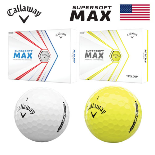 US輸入品 キャロウェイゴルフ スーパーソフト マックス SUPER SOFT 12球入り 1ダース ゴルフ ボール NEW 2021 MAX 豊富な品