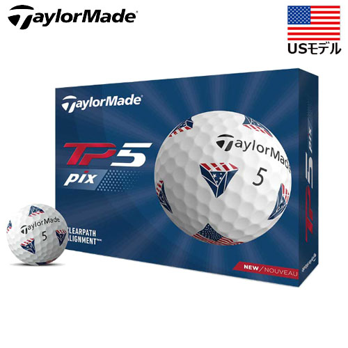  テーラーメイド New TP5 Pix USA ロゴ ゴルフボール 1ダース [12球入り]　TaylorMade