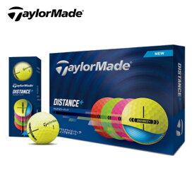 【土日祝も発送】 ゴルフボール テーラーメイド (TaylorMade） ディスタンスプラス マルチカラー ゴルフ ボール 1ダース (12球入り) Distance+ 2025年モデル