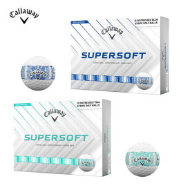 【土日祝も発送】 キャロウェイ Callaway ゴルフボール SUPERSOFT DISTRESSED STRIPE 1ダース (12個入り) 2ピース構造 2026年モデル