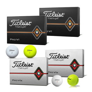 タイトリスト 2019モデル PRO V1 ・ V1X ゴルフボール 2ダース [24球] [日本正規品] プロV1 プロV1X