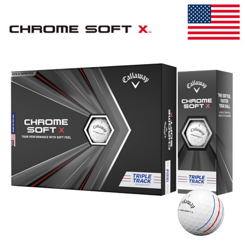 US輸入品 キャロウェイゴルフ 毎日続々入荷 クロムソフトX トリプルトラック 2020 40％OFFの激安セール ゴルフボール CHROME X 1ダース Triple 12球入り Track SOFT