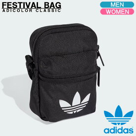 【土日祝も発送】 アディダスオリジナルス ポーチ adidas originals ADICOLOR CLASSIC FESTIVAL BAG アディカラークラシック フェスティバルバッグ ブラック メンズ レディース ショルダーバッグ JX0227