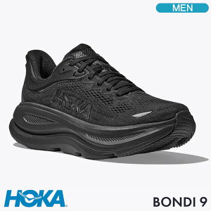 �y�y���j�������z �z�J �����j���O�V���[�Y HOKA BONDI 9 �{���_�C �u���b�N/�u���b�N �����Y�X�j�[�J�[ 1162011-BBLC