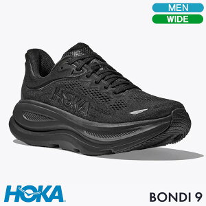 �y�y���j�������z �z�J �����j���O�V���[�Y HOKA BONDI 9 WIDE �{���_�C 9 ���C�h�� �u���b�N/�u���b�N �����Y�X�j�[�J�[ 1162013-BBLC