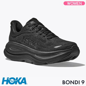 �y�y���j�������z �z�J �����j���O�V���[�Y HOKA W BONDI 9 �{���_�C �u���b�N/�u���b�N ���f�B�[�X�X�j�[�J�[ 1162012-BBLC