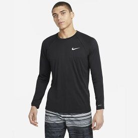 【土日祝も発送】ナイキ ラッシュガード NIKE ESSENTIAL LS HYDROGUARD 長袖 ラッシュガード ブラック NESSA587-001